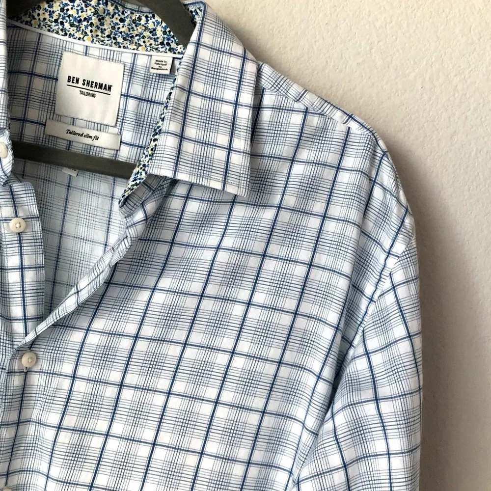 CLOSEOUT \Ben Sherman\• Men’s Tailored Slim Fit Dress Shirt - Picture 2 of 16